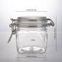 220ml Wide mouth Shell shape PET plastic can air tight candy storage jar with lids 